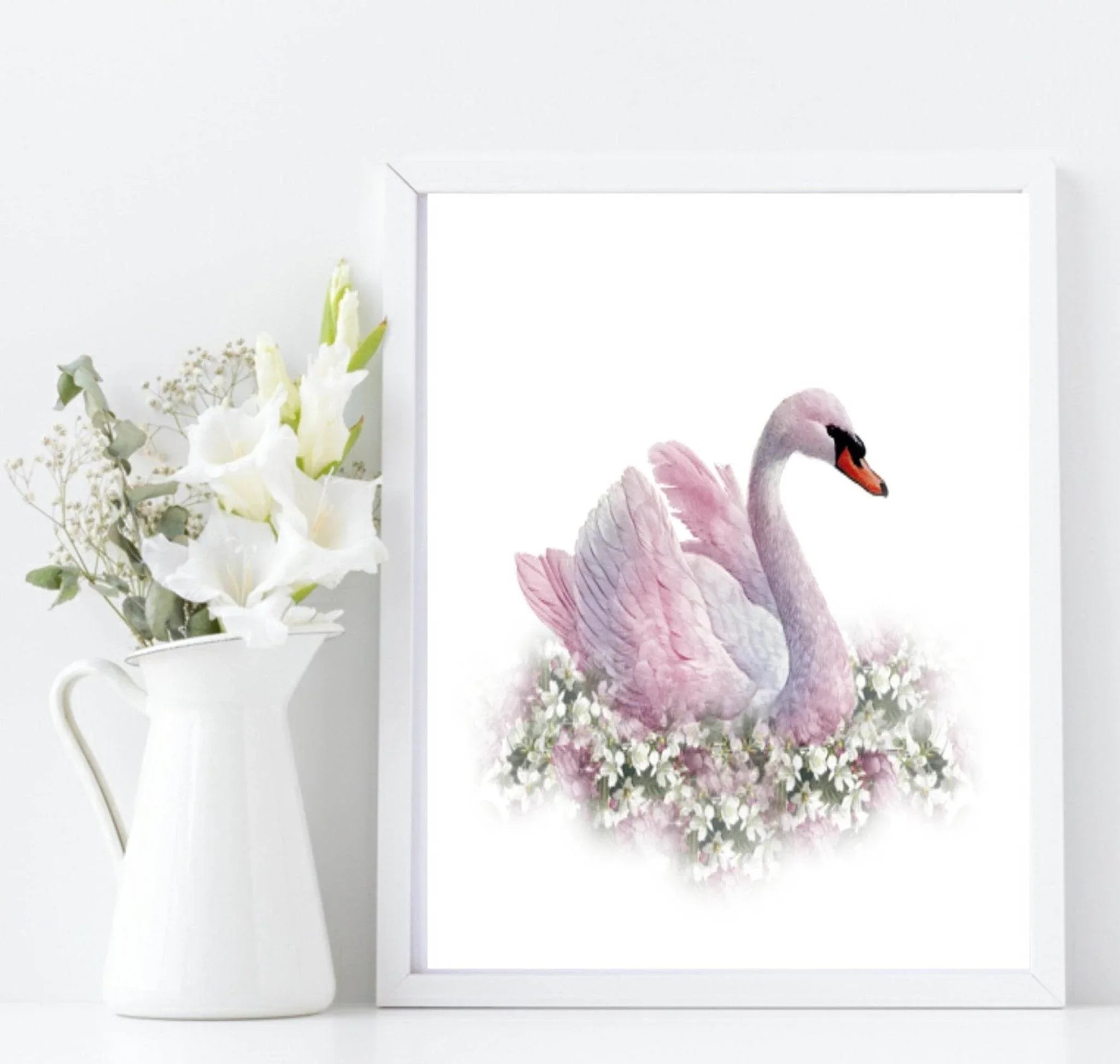 Set Of 3 Swan My Little Love Prints | Nursery Wall Art - Larosier Prints