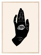 Set of 3 Spiritual Hand, Eye & Moon / Sun Print | Celestial Palm - Larosier Prints