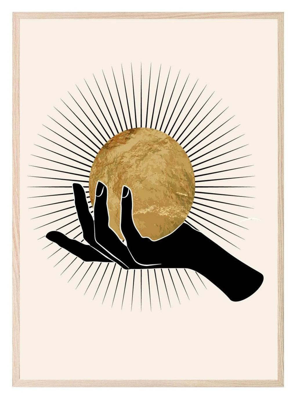 Set of 3 Spiritual Hand, Eye & Moon / Sun Print | Celestial Palm - Larosier Prints