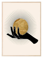 Set of 3 Spiritual Hand, Eye & Moon / Sun Print | Celestial Palm - Larosier Prints