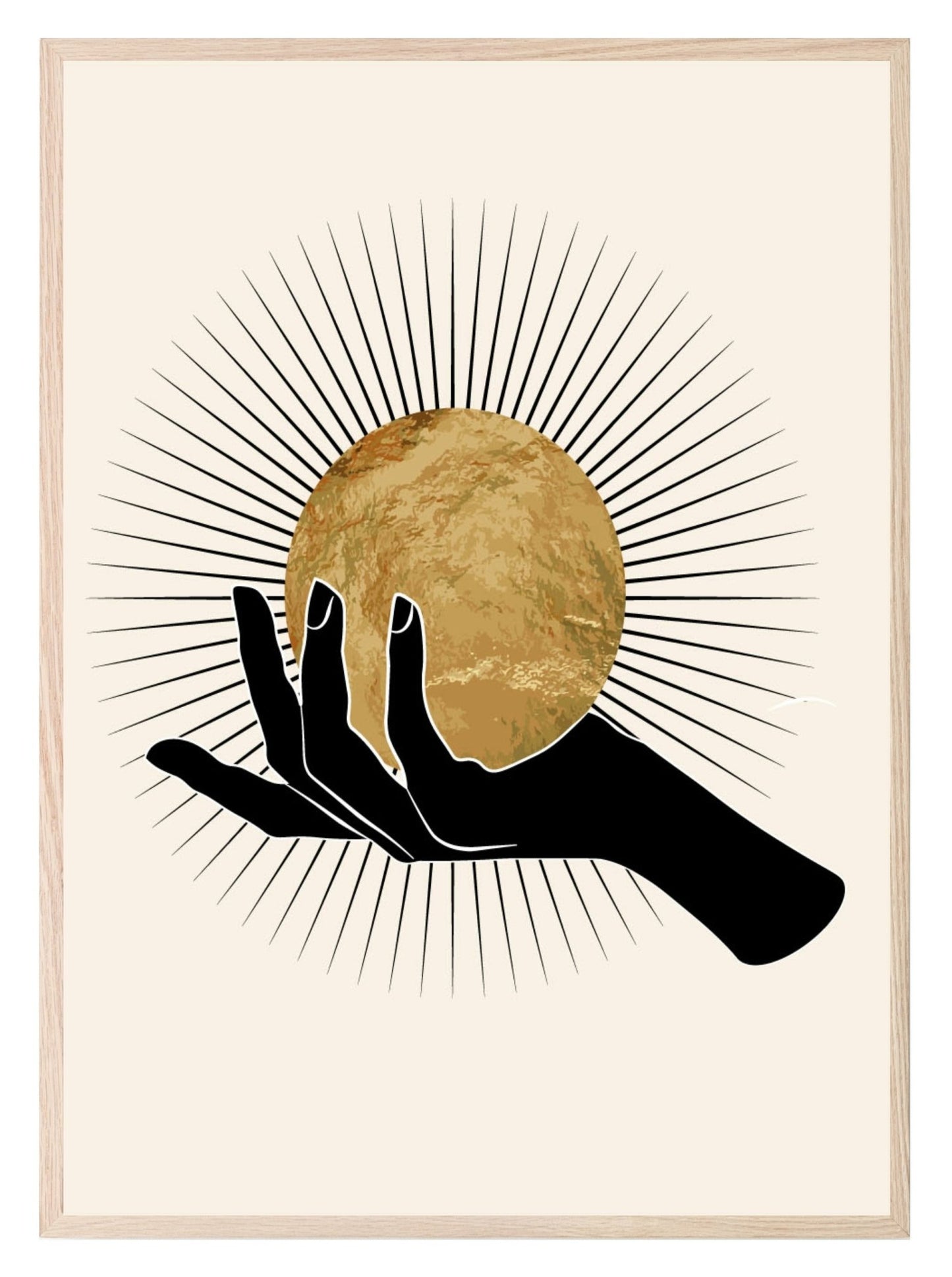 Set of 3 Spiritual Hand, Eye & Moon / Sun Print | Celestial Palm