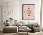 Set Of 3 Tarot Card Moon, Sun & Star | Celestial Wall Art - Larosier Prints
