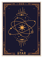 Set Of 3 Tarot Card Moon, Sun & Star | Celestial Wall Art - Larosier Prints