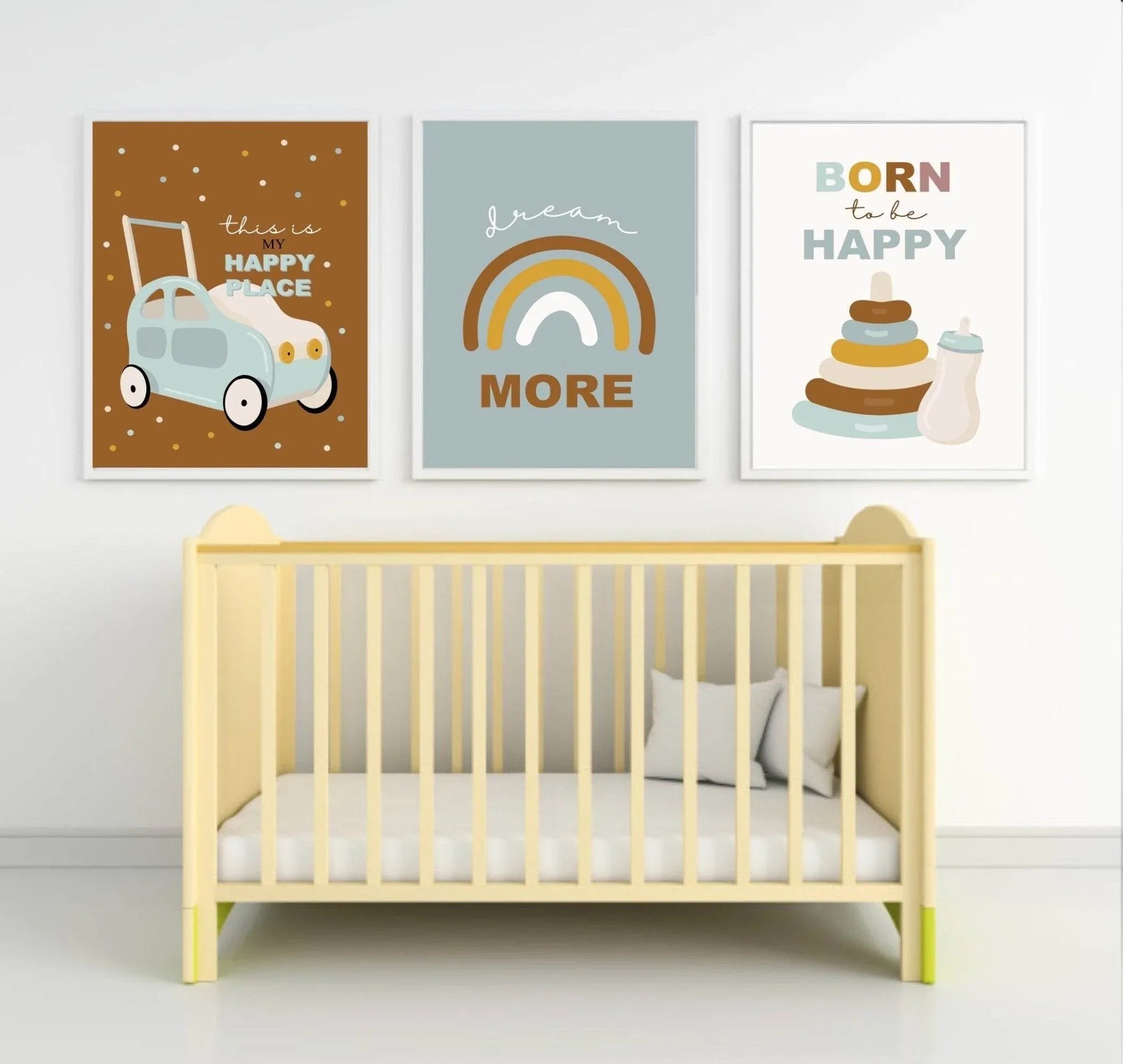 Set Of 3 Vintage Nursery Prints | Classic Children's Wall Art - Larosier Prints