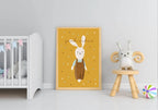 Set Of 3 Vintage Nursery Prints | Bunny Wall Art - Larosier Prints