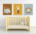 Set Of 3 Vintage Nursery Prints | Bunny Wall Art - Larosier Prints