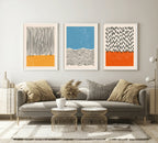 Set Of 4 Abstract Geometric Prints | Bright Modern Wall Art - Larosier Prints