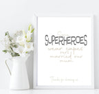 Step Father Super Hero Print | Family Wall Art - Larosier Prints