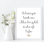 The Bright Side Of Life Print | Motivational Wall Art - Larosier Prints