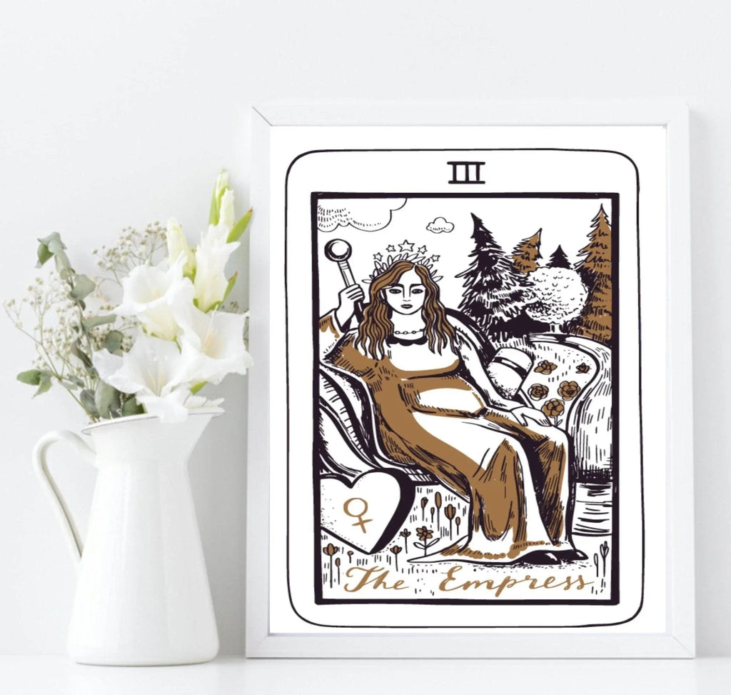 The Empress Tarot Card Print | The Major Arcana | Celestial Wall Art - Larosier Prints