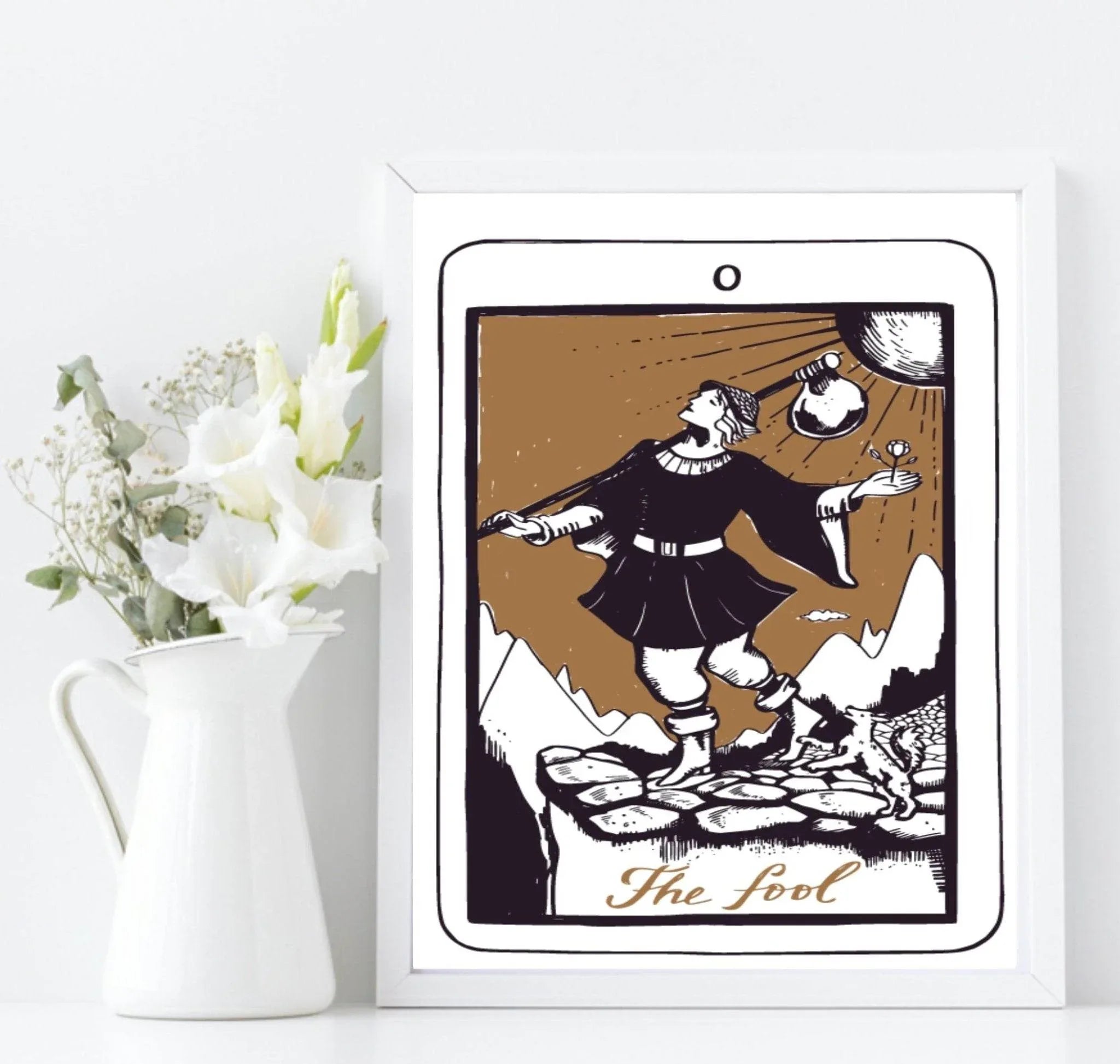 The Fool Tarot Card Print | The Major Arcana | Celestial Wall Art - Larosier Prints