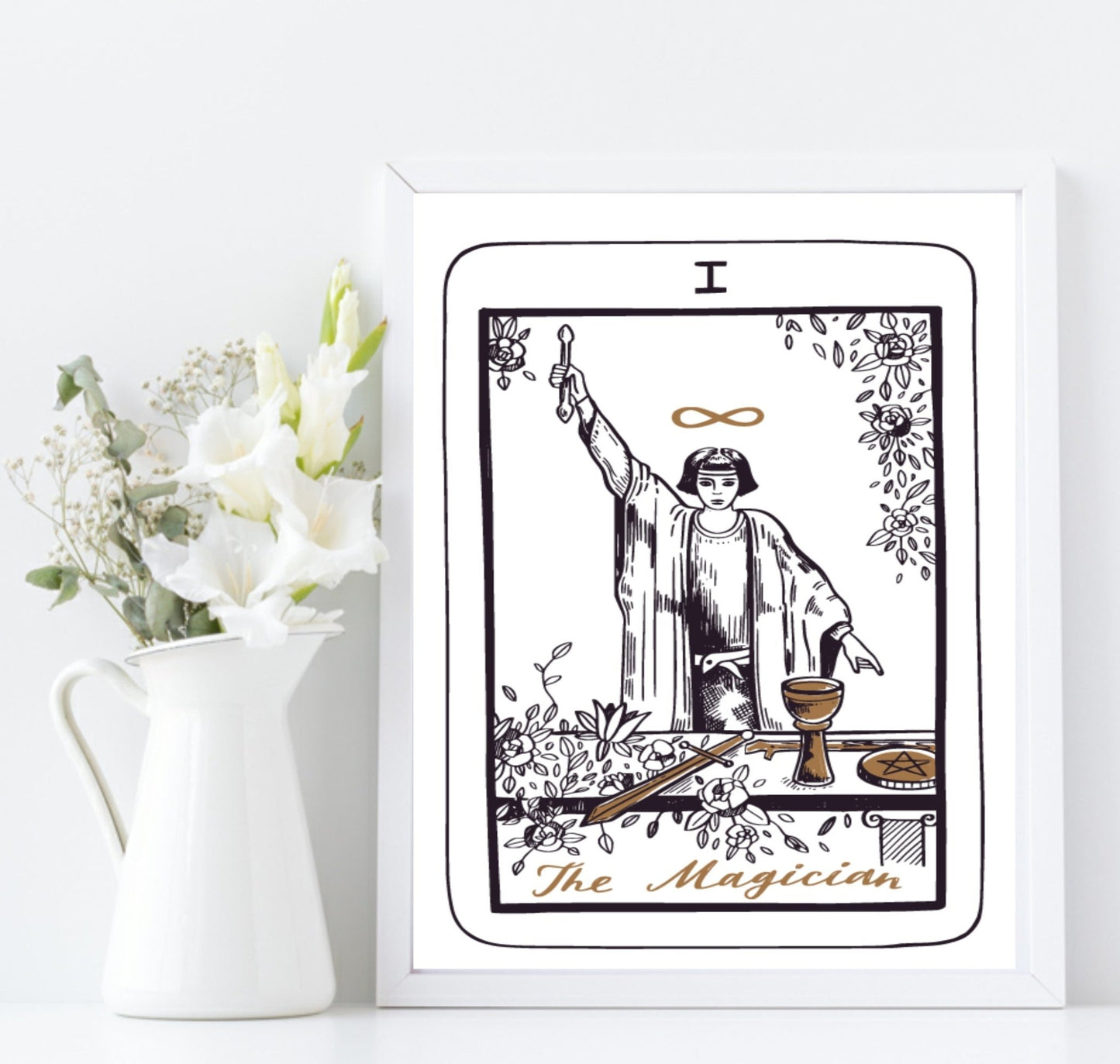 The Magician Tarot Card Print | The Major Arcana | Celestial Wall Art