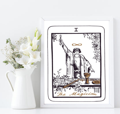 The Magician Tarot Card Print | The Major Arcana | Celestial Wall Art