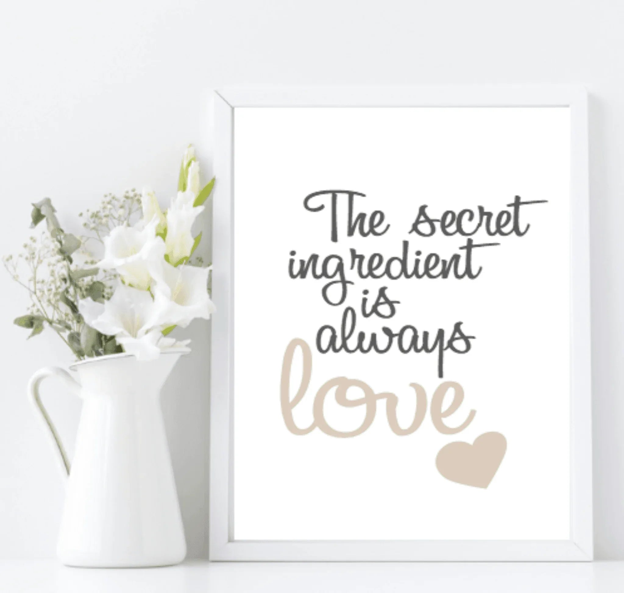 The Secret Ingredient Is Love Print | Fun Family Kitchen Wall Art - Larosier Prints