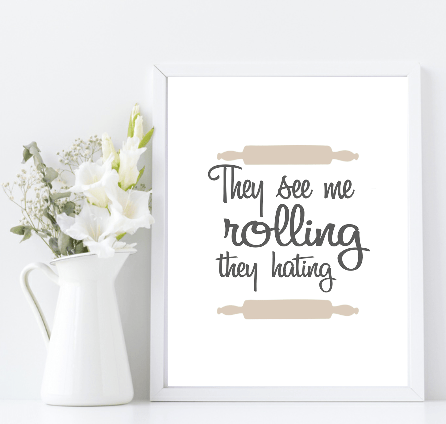 They See Me Rolling Print | Fun Music Kitchen Wall Art