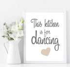 This Kitchen Is For Dancing Print | Fun Family Wall Art - Larosier Prints