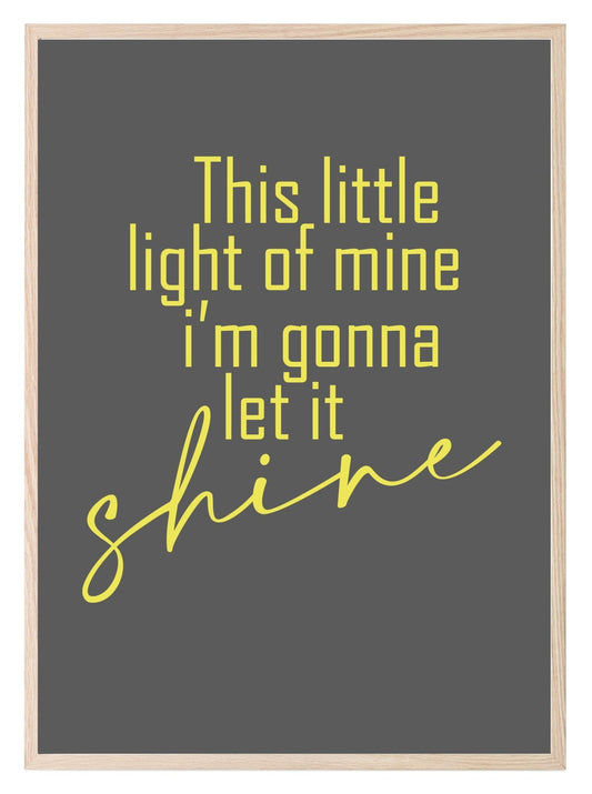 This Little Light Of Mine Print | Nursery & Play Room Wall Art