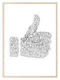 Thumbs Up Print | Positive Word Art for Social Media Lovers - Larosier Prints