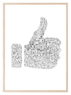 Thumbs Up Print | Positive Word Art for Social Media Lovers - Larosier Prints