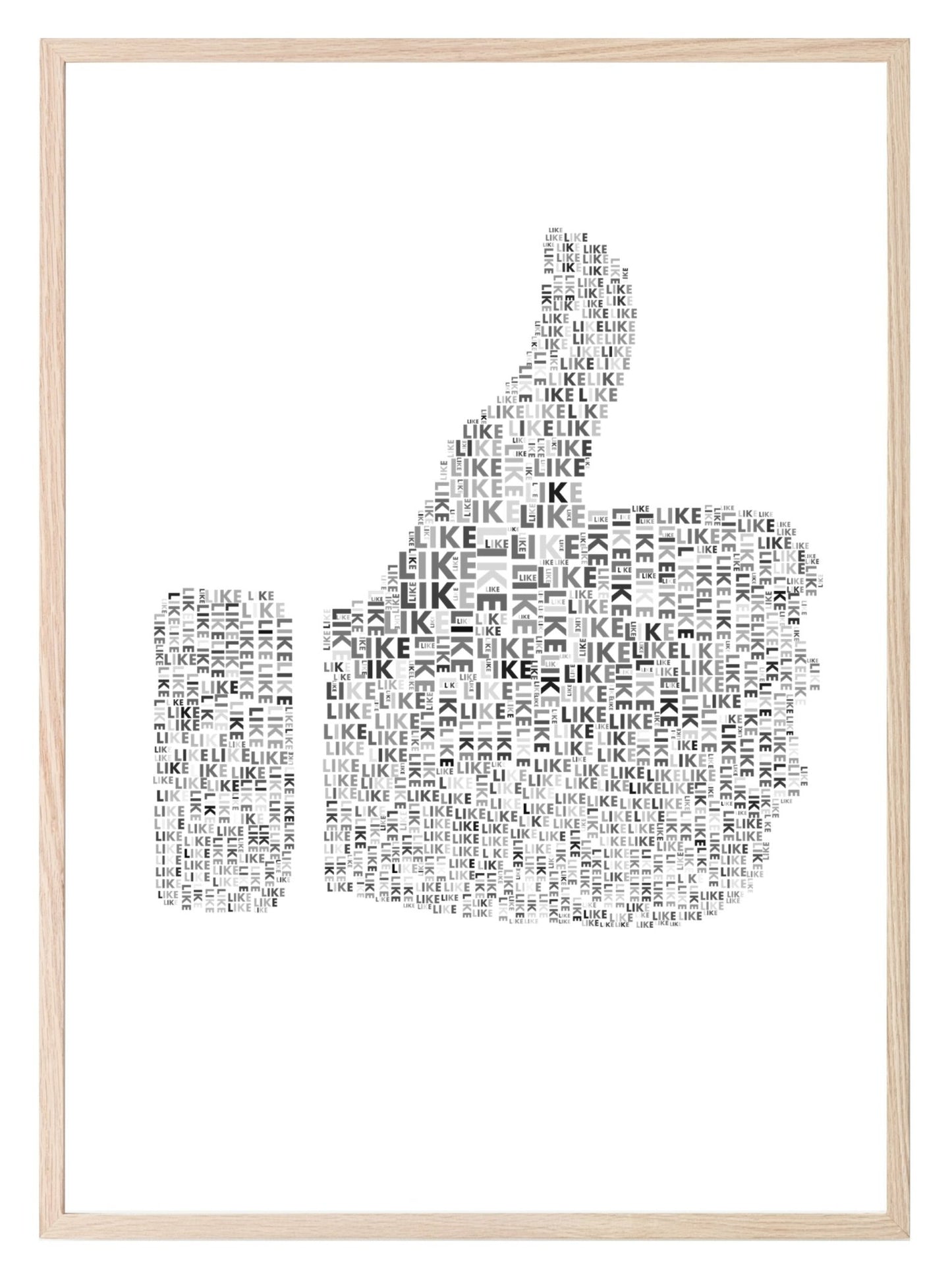 Thumbs Up Print | Positive Word Art for Social Media Lovers