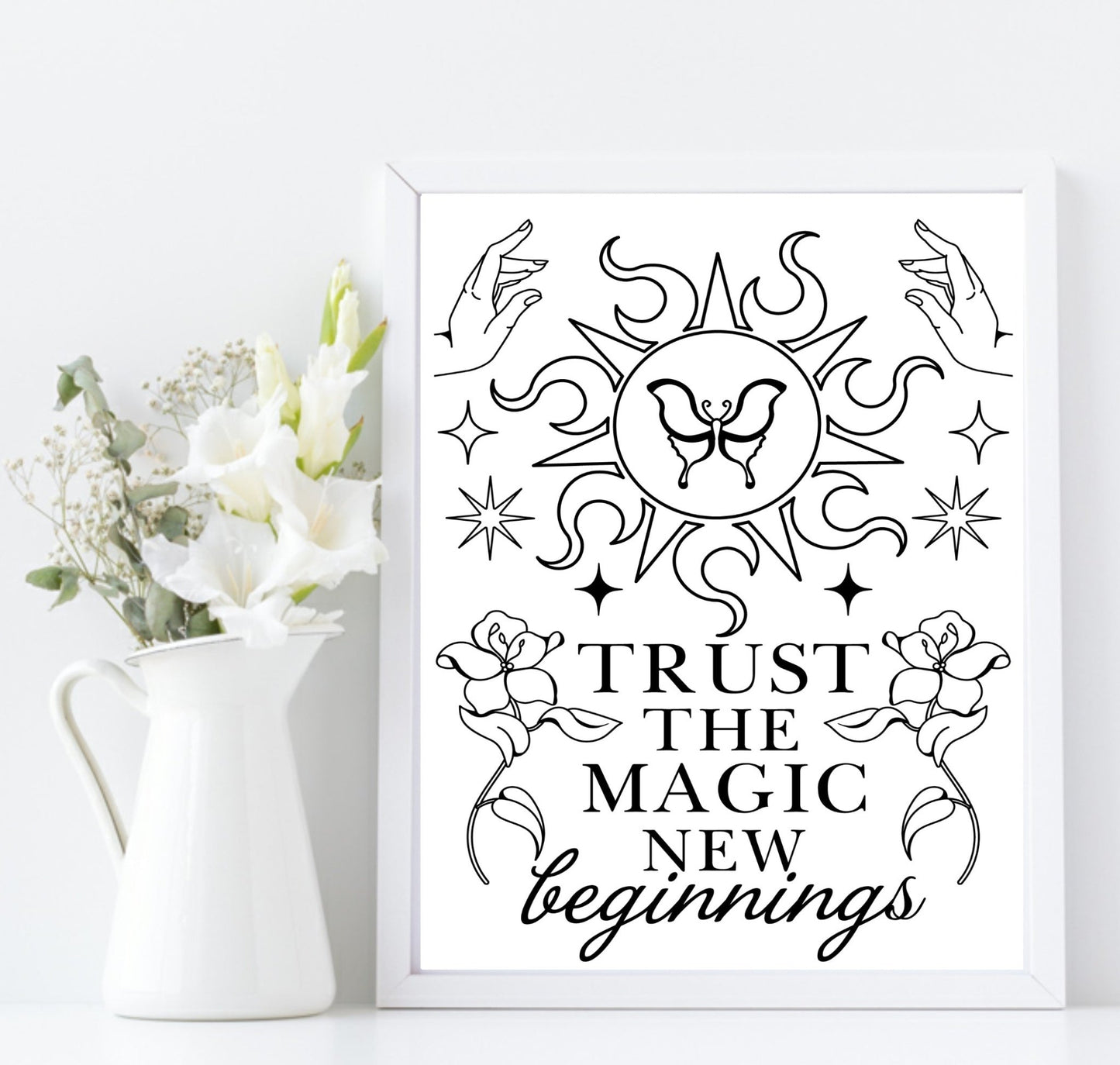 Trust The Magic Print | New Beginnings | Celestial Wall Art