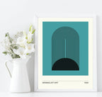 Turquoise Minimalist Print | Abstract Wall Art - Larosier Prints
