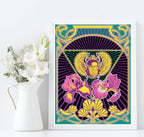 Vintage Beetle Print | Colourful Wall Art - Larosier Prints