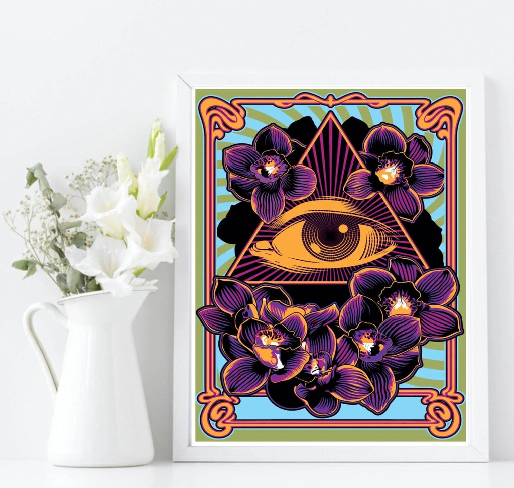 Vintage Eye Print | Colourful Wall Art - Larosier Prints