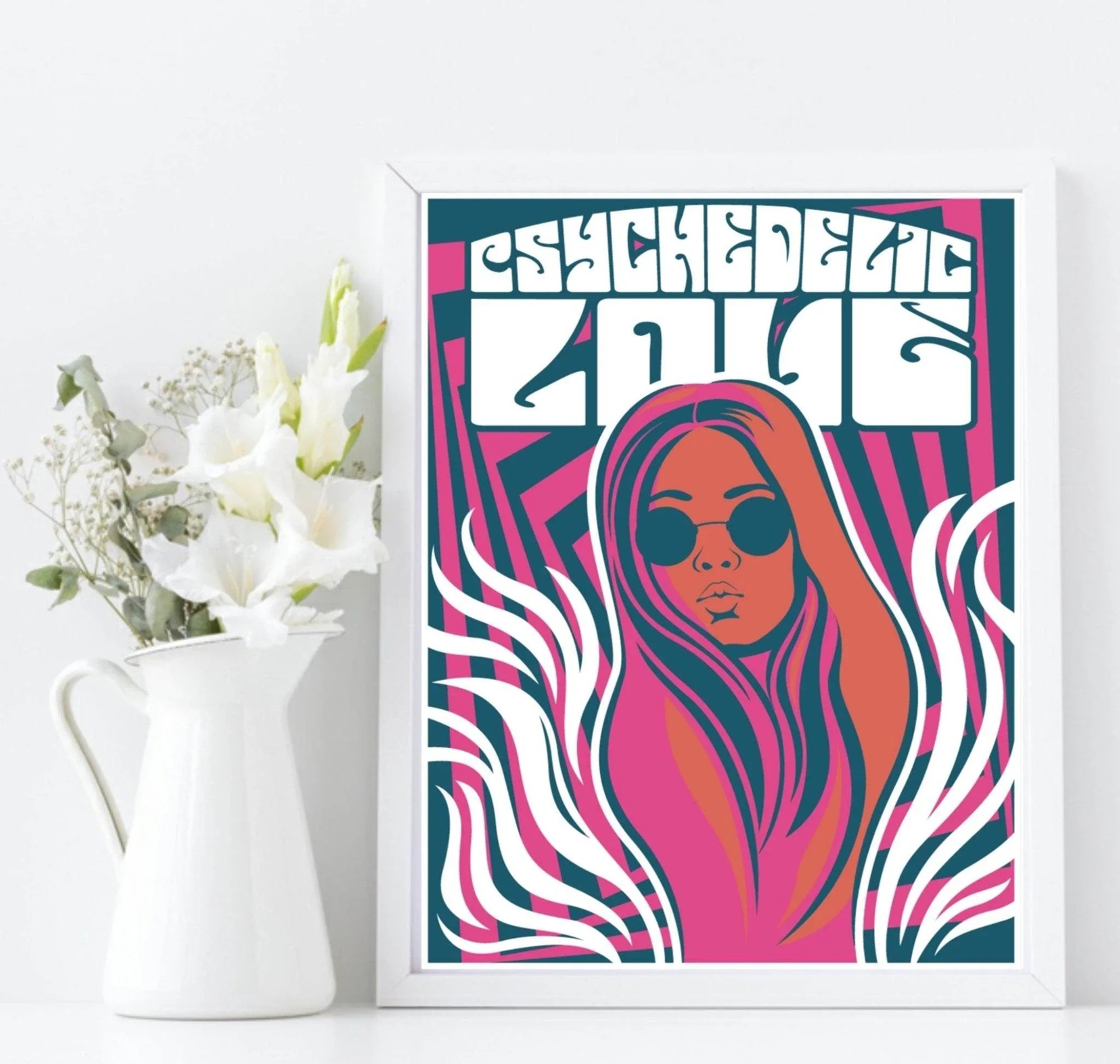 Vintage Bright Woman Print | Pop Art Style Wall Art - Larosier Prints