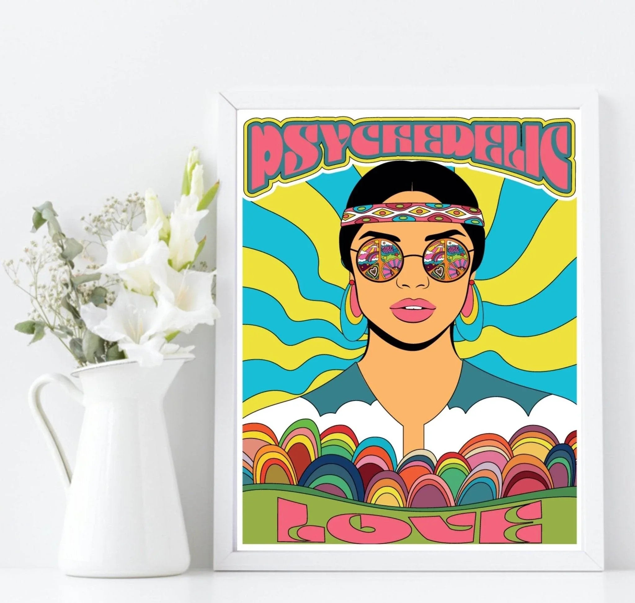 Vintage Bright Woman | 70s Inspired Wall Art - Larosier Prints
