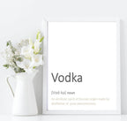 Vodka Definition Print | Fun Wall Art - Larosier Prints