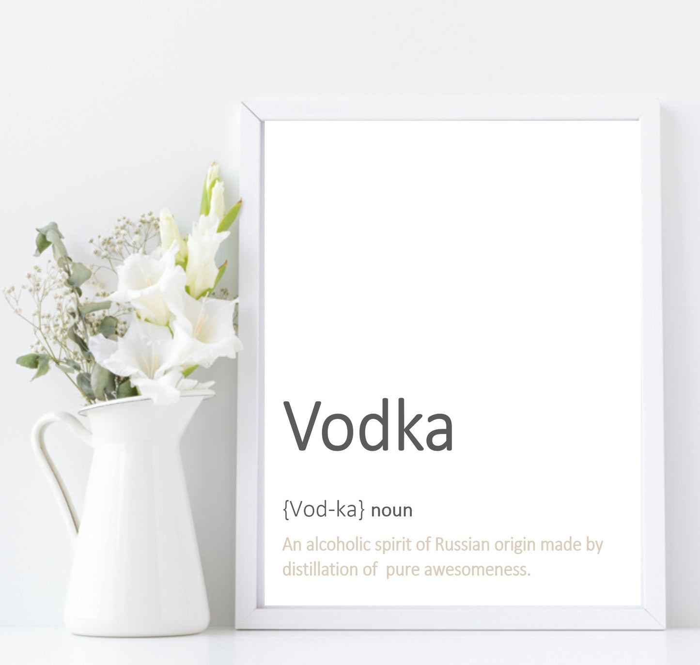 Vodka Definition Print | Fun Wall Art