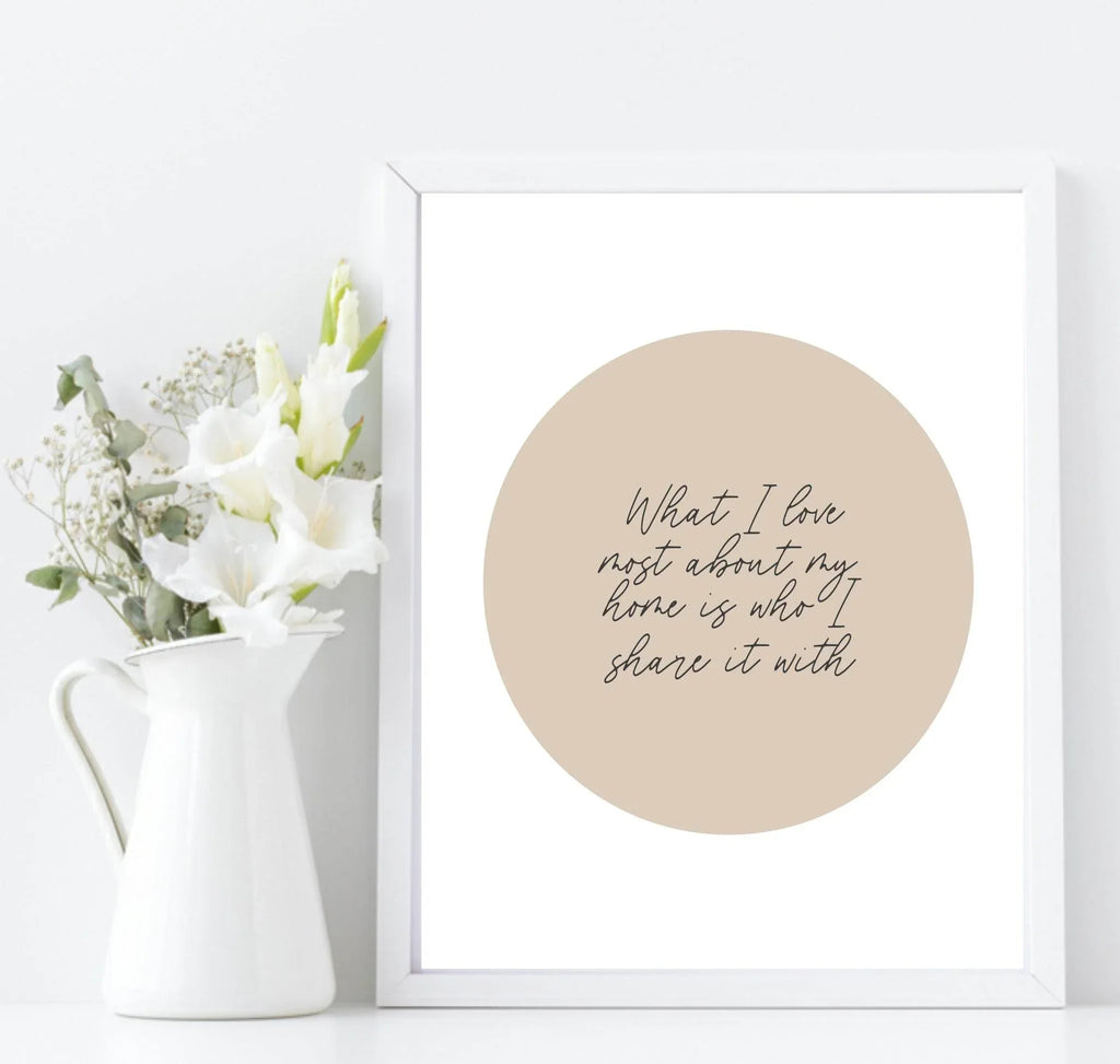 What I Love Most Print | Family Wall Art - Larosier Prints