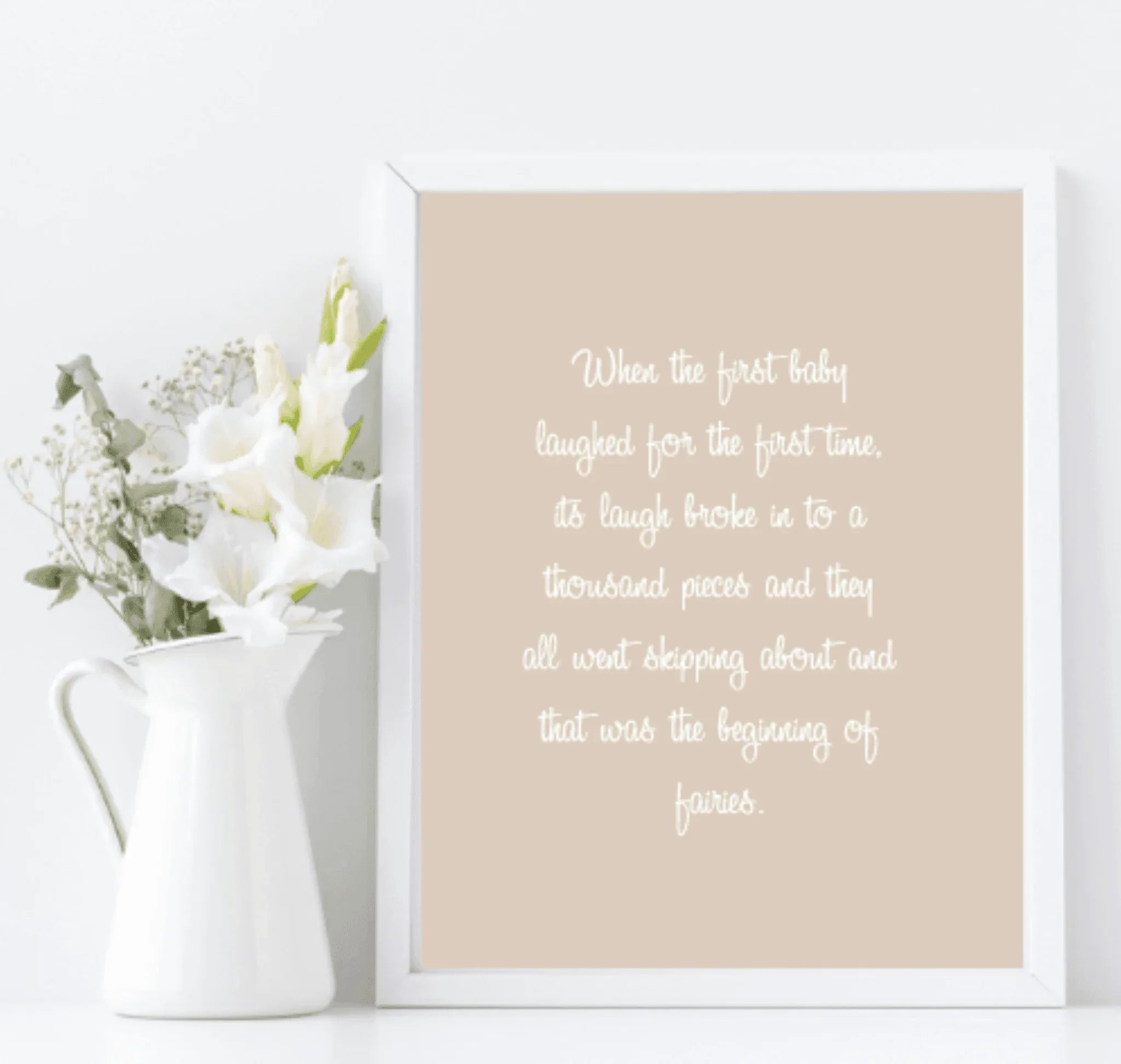 When The Baby Laughed For The First Time Print | Nursery Wall Art - Larosier Prints