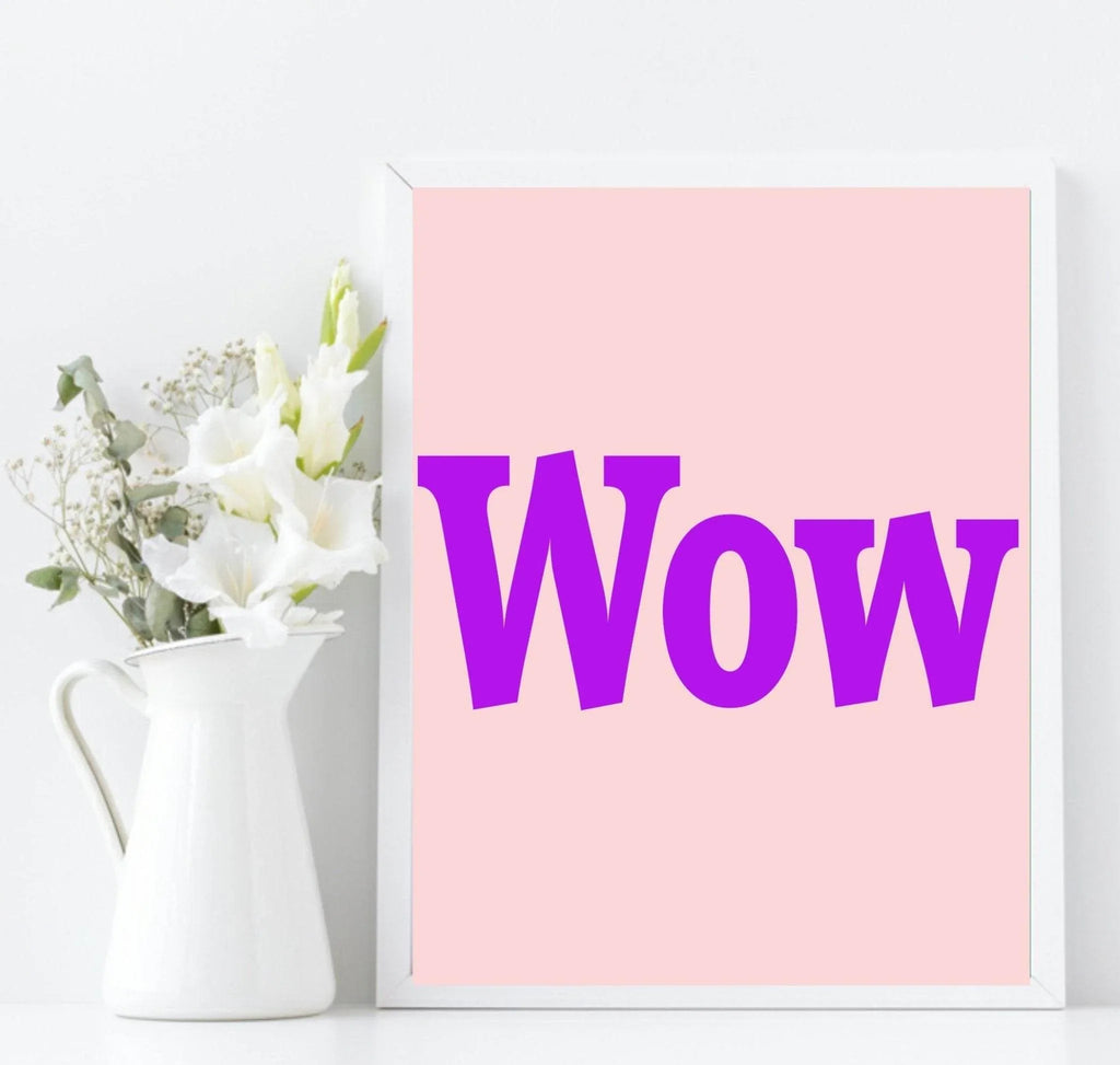 Wow Print | Bright Colourful Wall Art - Larosier Prints