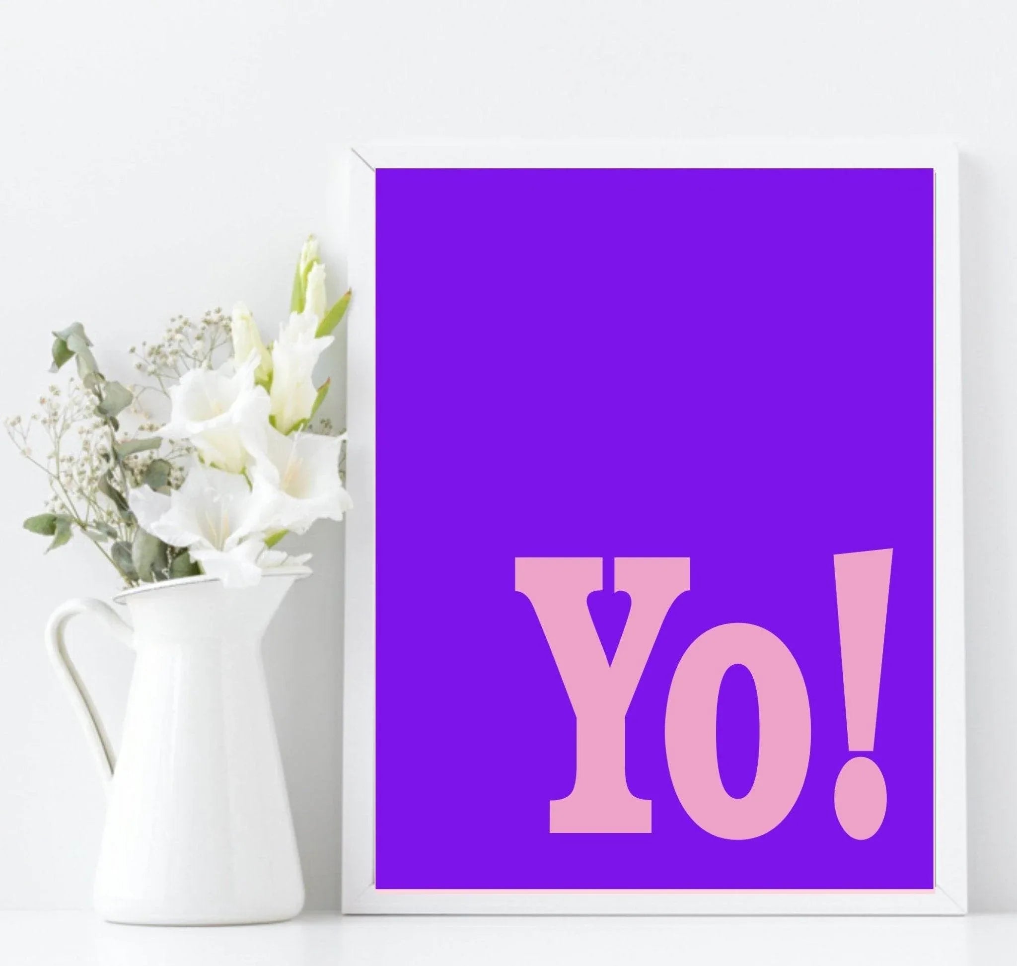 Yo! Print | Bright Colourful Wall Art - Larosier Prints