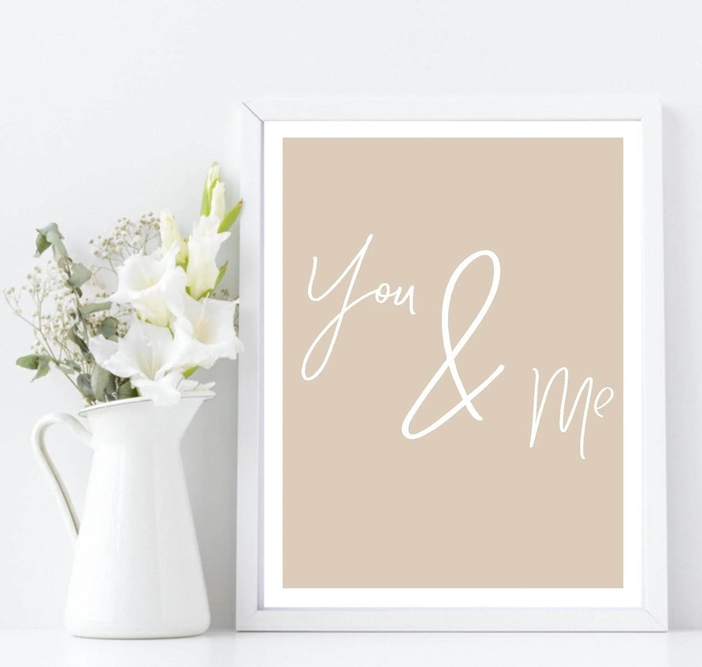 You & Me Print | Family & Love Wall Art - Larosier Prints